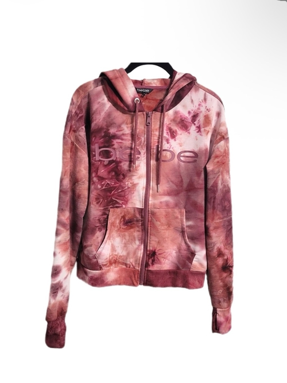 Bebe Sport Tie-dye Zip Up Hoodie Jacket Size Medium